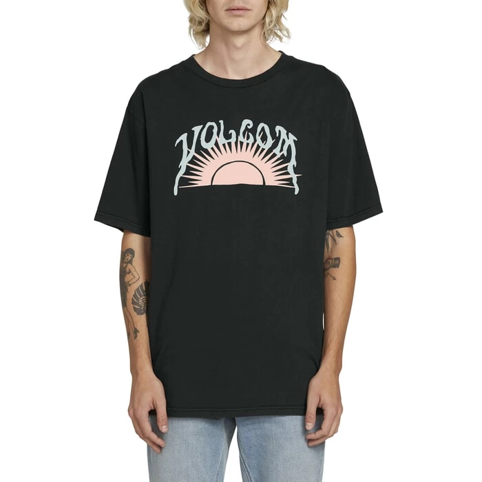 Volcom Savage Sun Short Sleeve T-Shirt In Black 1 Volcom Savage Sun Short Sleeve T-Shirt In Black