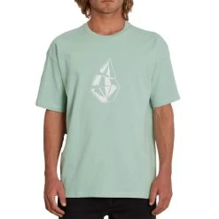 Volcom Scratched Stone Short Sleeve T-Shirt In Lichen Green