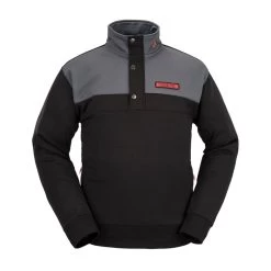 Volcom She Crew Fleece Sweatshirt In Black