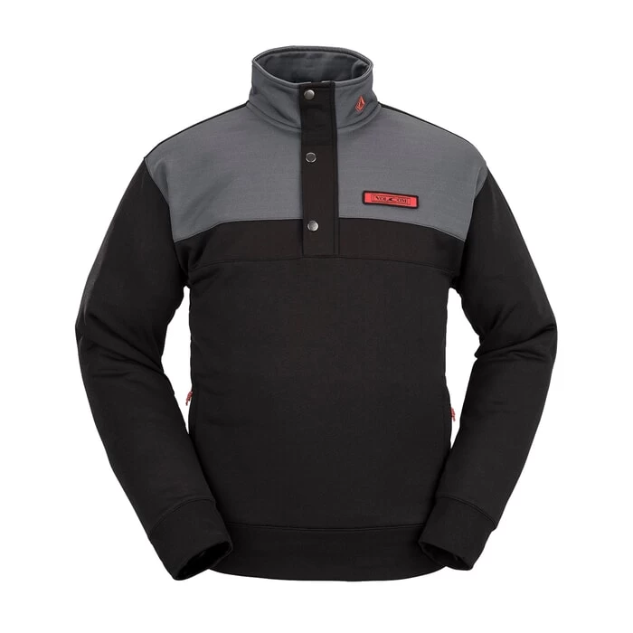 Volcom She Crew Fleece Sweatshirt In Black 1 Volcom She Crew Fleece Sweatshirt In Black