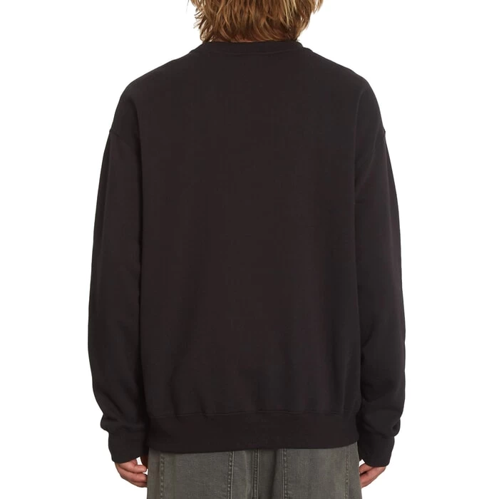 Volcom Single Stone Crew Sweatshirt In Black 2 Volcom Single Stone Crew Sweatshirt In Black - Image 2