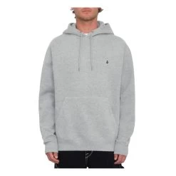 Volcom Single Stone Pullover Hoody In Heather Grey
