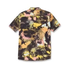 Volcom Skulli Print Short Sleeve Shirt In Dawn Yellow -Volcom volcom skulli print short sleeve t shirt dawn yellow a0412302 dny b3 g1wcu2qd8c8flock