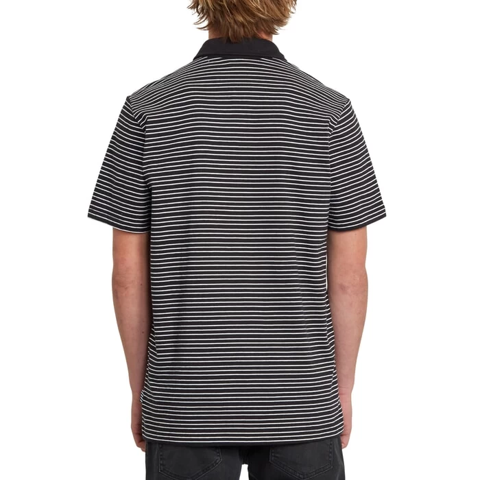 Volcom Smithers Short Sleeve Polo Shirt In Black 2 Volcom Smithers Short Sleeve Polo Shirt In Black - Image 2