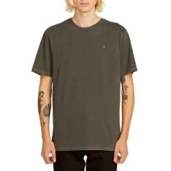 Volcom Solid Stone Emb Short Sleeve T-Shirt In Black