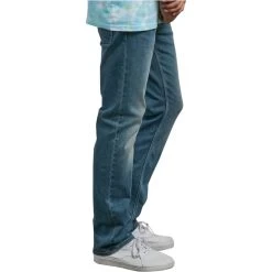 Volcom Solver Denim Jeans In Aged Indigo -Volcom volcom solver denim straight fit jeans aged indigo a1931503 ain b3 5c4xlfcx8cwjqtnx