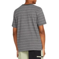 Volcom Static Stripe Crew Short Sleeve T-Shirt In Black -Volcom volcom static stripe crew short sleeve t shirt black a0112302 blk b5 hfv2vyxgdt7vhiwb