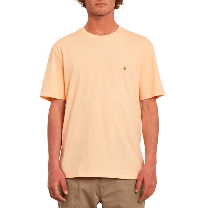 Volcom Stone Blanks Short Sleeve T-Shirt In Cream Blush 1 Volcom Stone Blanks Short Sleeve T-Shirt In Cream Blush