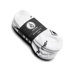 Volcom Stones 3 Pack No Show Socks In White