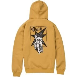 Volcom Strikehood Pullover Hoody In Honey Gold