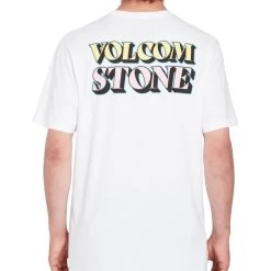 Volcom Stript Short Sleeve T-Shirt In White