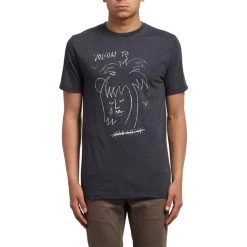 Volcom Tropical D Short Sleeve T-Shirt In Heather Black