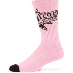 Volcom V Entertainment Crew Socks In Reef Pink -Volcom volcom v entertainment crew socks reef pink d6312301 rfp b2 goltvckyr47diplv