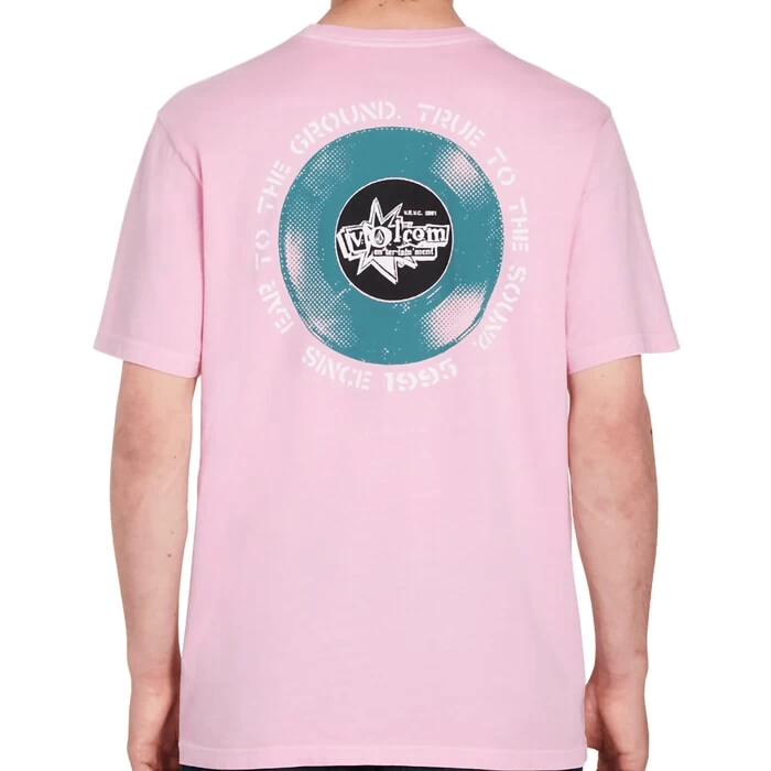 Volcom V Entertainment LP Short Sleeve T-Shirt In Reef Pink 1 Volcom V Entertainment LP Short Sleeve T-Shirt In Reef Pink
