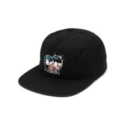 Volcom V Entertainment Pepper Flat Peak Cap In Black
