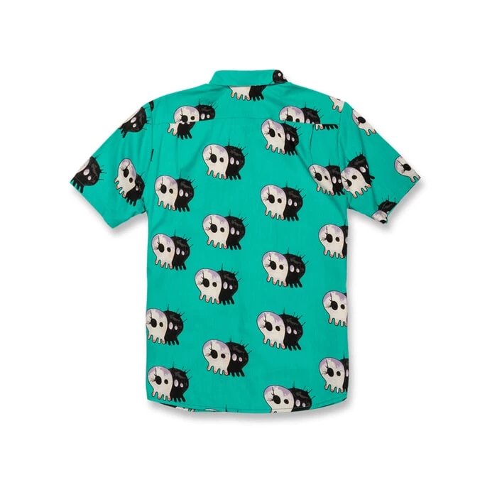 Volcom V Entertainment Pepper Short Sleeve Shirt In Scrubs Green 2 Volcom V Entertainment Pepper Short Sleeve Shirt In Scrubs Green - Image 2