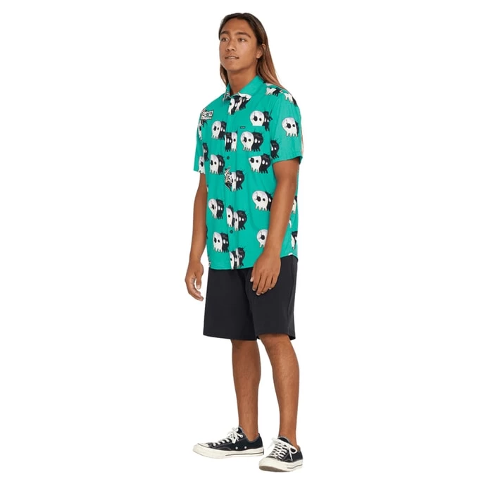 Volcom V Entertainment Pepper Short Sleeve Shirt In Scrubs Green 7 Volcom V Entertainment Pepper Short Sleeve Shirt In Scrubs Green - Image 7