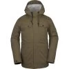 Volcom V.CO 3L Rain Shell Jacket In Moss