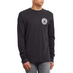 Volcom Volcomsphere Long Sleeve T-Shirt In Black -Volcom volcom volcomsphere long sleeve t shirt black a3631851 blk b2 3zknj6oqzmmcpkuu