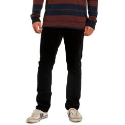 Volcom Vorta 5 Pocket Cord Trousers In Black